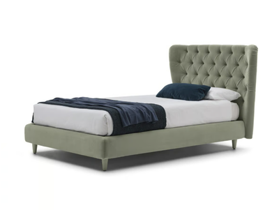 SELENE - Single bed with tufted headboard _ Bolzan