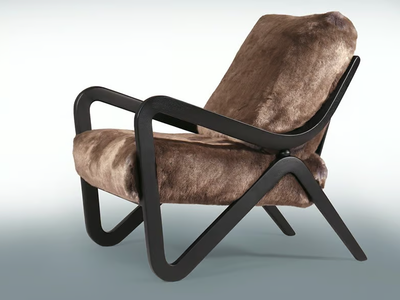 TAYLOR - Fur armchair with armrests _ Borzalino