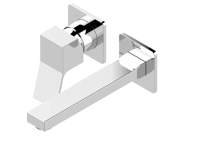 AKI - Wall-mounted chromed brass washbasin mixer _ Bossini