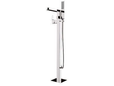 GILLO - Floor standing chromed brass bathtub mixer _ Bossini