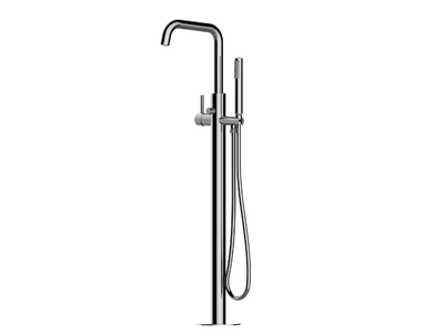 TEO - Floor standing chromed brass bathtub mixer _ Bossini