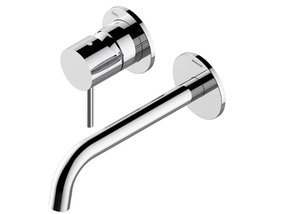 TEO - Wall-mounted chromed brass washbasin mixer _ Bossini