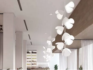 MOD S/73/9L - LED aluminium pendant lamp _ BOVER
