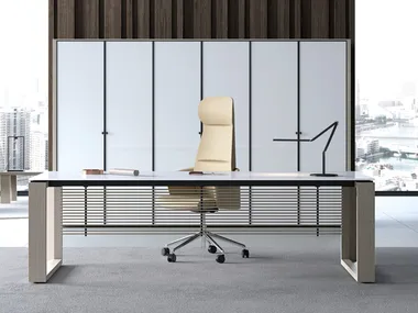ARCHE - Rectangular glass executive desk _ Bralco