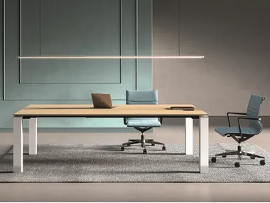 JET EVO - Rectangular office desk with cable management _ Bralco