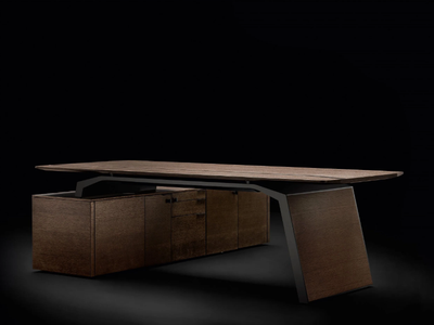 METAR - Office desk with shelves with cable management _ Bralco