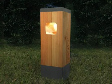CEPPO - LED stainless steel and wood bollard light _ Brillamenti