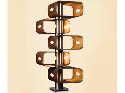CUBICA - LED Corten™ floor lamp _ Brillamenti