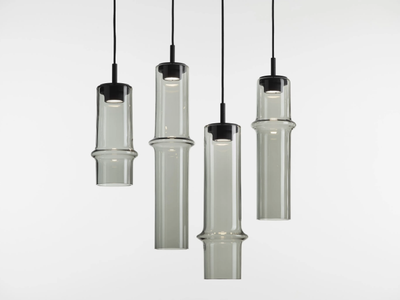 BAMBOO FOREST - LED handmade opal glass pendant lamp _ BROKIS