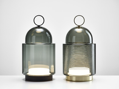 DOME NOMAD - LED blown glass floor lamp cordless _ BROKIS