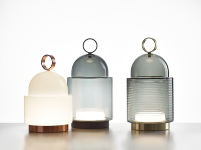 DOME NOMAD - LED cordless blown glass table lamp _ BROKIS