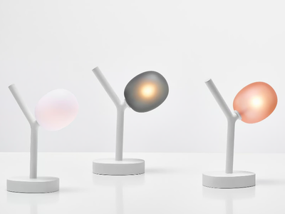 IVY BATTERY - Blown glass and metal table lamp _ BROKIS