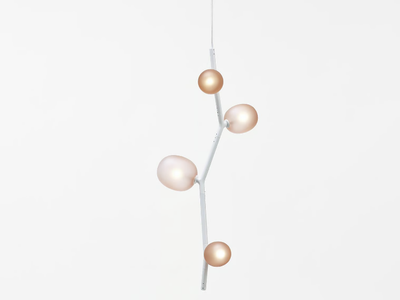 IVY VERTICAL - Blown glass and metal pendant lamp _ BROKIS