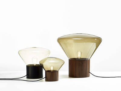 MUFFINS - LED wood and glass table lamp _ BROKIS