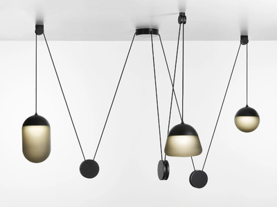 PLANETS - Blown glass and metal pendant lamp _ BROKIS