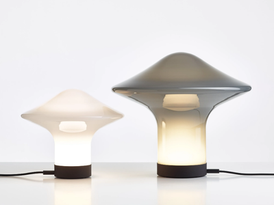 TROTTOLA - LED opal glass table lamp with dimmer _ BROKIS