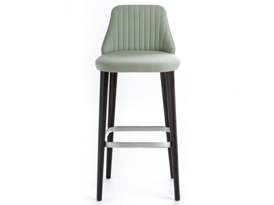 BREAK - High upholstered fabric stool with footrest _ BROSS