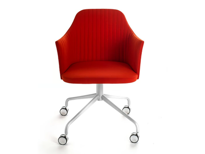BREAK - Swivel fabric chair with armrests _ BROSS