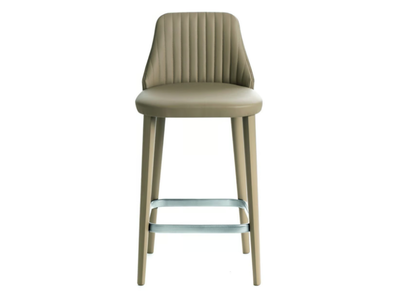 BREAK - Upholstered leather stool with footrest _ BROSS