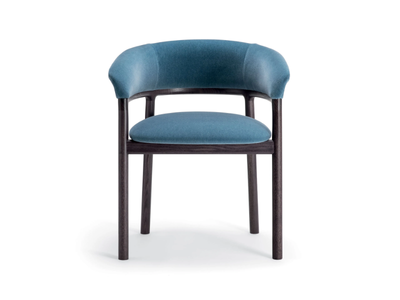 LINDY - Leather chair with armrests _ BROSS