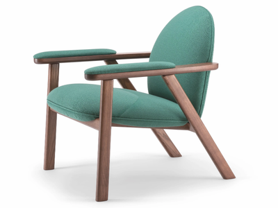 PEGGY - Fabric armchair with armrests _ BROSS