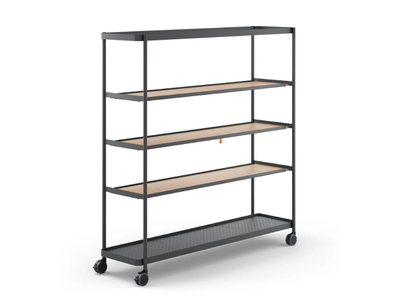 BOARDS - Steel office shelving with castors _ Brunner