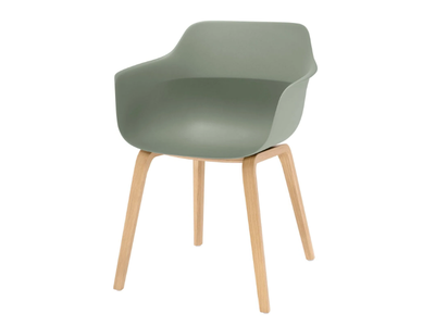 CRONA LIGHT ECO - Shell chair with four-legged frame and armrests _ Brunner