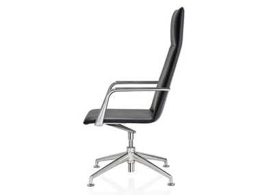 FINASOFT - Leather executive chair with 4-spoke base with armrests _ Brunner
