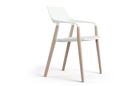 HALM - Stackable chair with armrests _ Brunner
