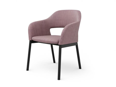 INVITE - Upholstered wooden chair with armrests _ Brunner