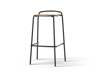 NATE S - Steel office stool with footrest _ Brunner