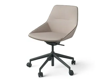 RAY SOFT - Swivel chair with 5-spoke base with castors _ Brunner