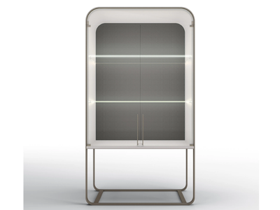 ESTELLE - Metal display cabinet with integrated lighting _ BRUNO ZAMPA