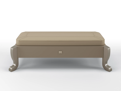 HERMES - Upholstered leather bench and solid wood base _ BRUNO ZAMPA
