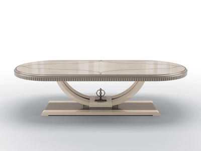 METROPOLIS - Oval walnut table _ BRUNO ZAMPA