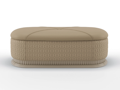 MOON WALT - Upholstered leather bench _ BRUNO ZAMPA