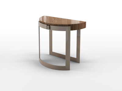 OLIVER - Steel coffee table and walnut top _ BRUNO ZAMPA