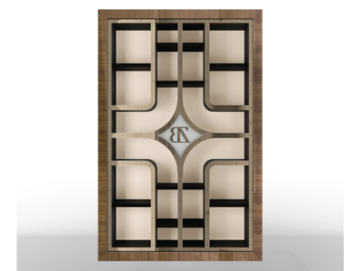 SIRIO - Open floating metal bookcase and eucalyptus frame _ BRUNO ZAMPA