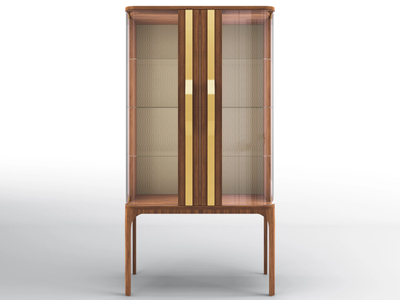 VENUS - Walnut display cabinet with doors _ BRUNO ZAMPA