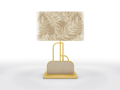 WAVE - Metal table lamp and fabric lampshade _ BRUNO ZAMPA
