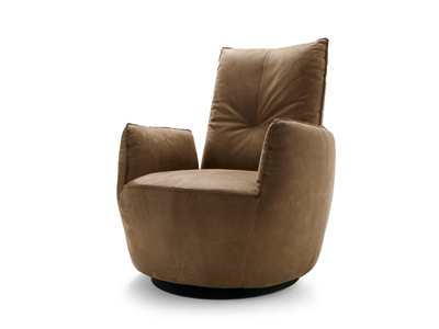BLOBB - Swivel armchair with armrests _ Bullfrog