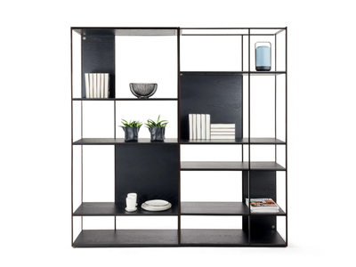 SOLID - Open steel and wood bookcase _ Bullfrog