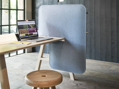 BuzziDesk Split - Acoustic desk divider screen _ BuzziSpace