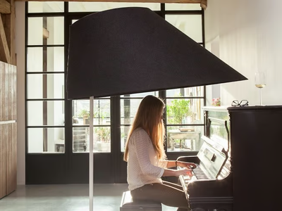 BuzziShade Standing - Sound absorbing lighting _ BuzziSpace