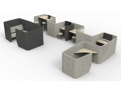 BuzziVille - Sound absorbing felt office screen _ BuzziSpace