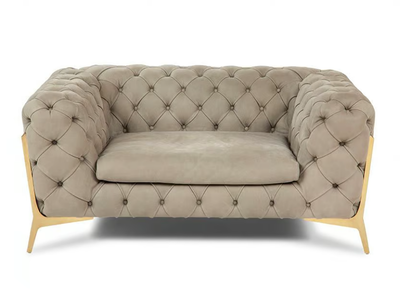 BELLE EPOQUE - Tufted leather armchair with armrests _ Calia Italia