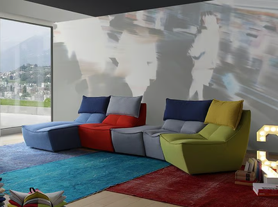 HIP HOP - Sectional recliner fabric sofa _ Calia Italia