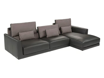 MATHEOLA - Sectional leather sofa with chaise longue _ Calia Italia