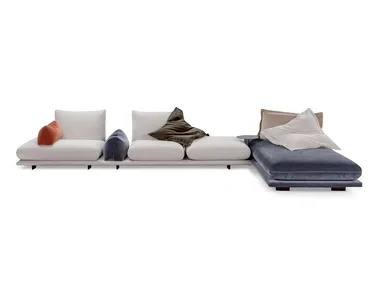 PRALIN - Sectional fabric sofa with chaise longue _ Calia Italia