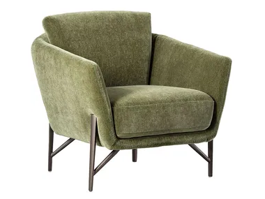 VENERE - Velvet armchair with armrests with removable cover _ Calia Italia